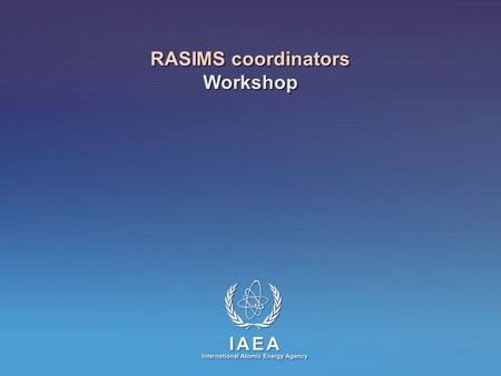 RASIMS coordinators Workshop.