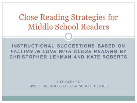 Close Reading Strategies for Middle School Readers