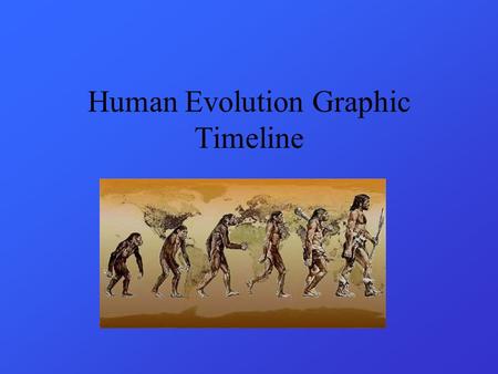 Human Evolution Graphic Timeline