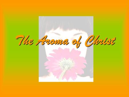 The Aroma of Christ. ArOmAOFCHRIST The Power of Smell Memory Transport Sensitivity  You can smell a skunk from only 0.000,000,000,000,071 of an ounce.
