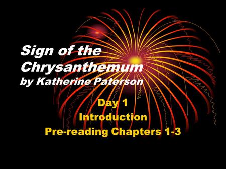 Sign of the Chrysanthemum by Katherine Paterson