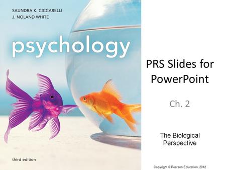 PRS Slides for PowerPoint Ch. 2 The Biological Perspective Copyright © Pearson Education, 2012.