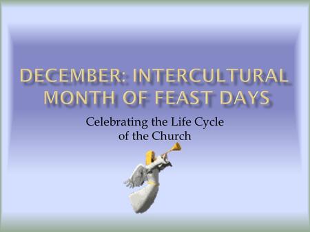 Celebrating the Life Cycle of the Church.  The Four Weeks Before Christmas  A Time of Remembrance, God’s people are waiting for the Messiah’s Birth.