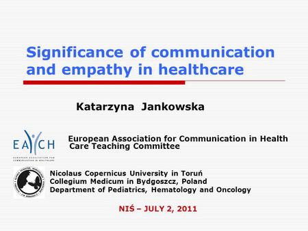 Significance of communication and empathy in healthcare
