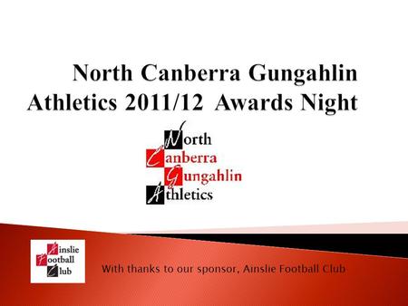 With thanks to our sponsor, Ainslie Football Club.