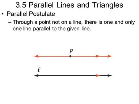 3.5 Parallel Lines and Triangles