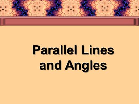 You will learn to describe relationships among lines, parts of lines, and planes. In geometry, two lines in a plane that are always the same distance.