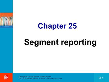 Segment reporting Chapter 25