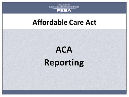 Affordable Care Act ACA Reporting.