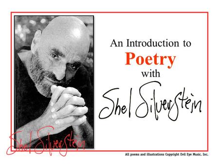 An Introduction to Poetry with Slide 1 - Intro Slide.