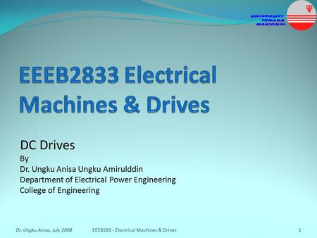EEEB2833 Electrical Machines & Drives