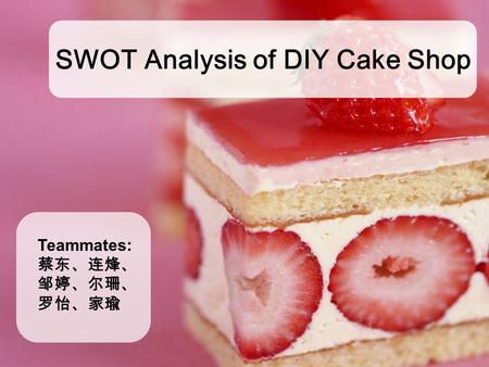 SWOT Analysis of DIY Cake Shop