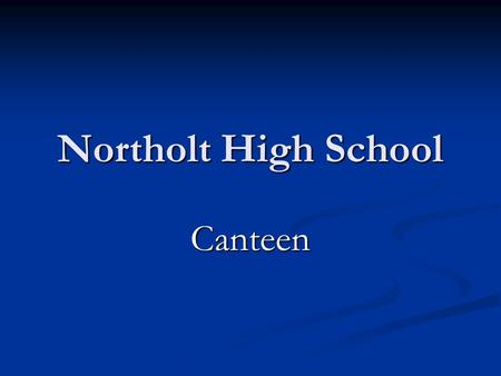 Northolt High School Canteen. Hot side Cold Side.