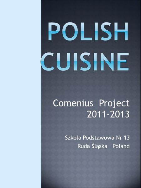 Comenius Project 2011-2013 Szkola Podstawowa Nr 13 Ruda Śląska Poland.