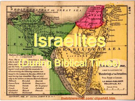 Israelites (During Biblical Times) thebiblerevival.com/ clipart45.htm.