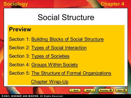 Social Structure Preview
