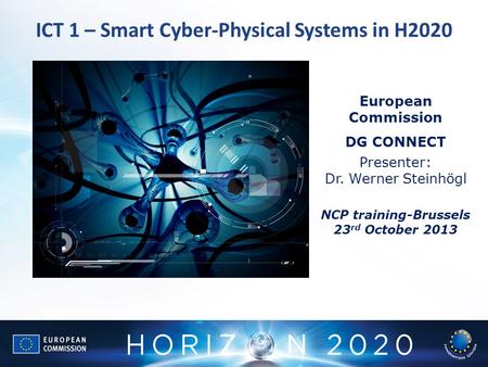 ICT 1 – Smart Cyber-Physical Systems in H2020