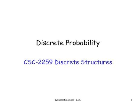 CSC-2259 Discrete Structures