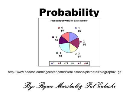 Probability By: Ryan Marshall & Pat Galuski