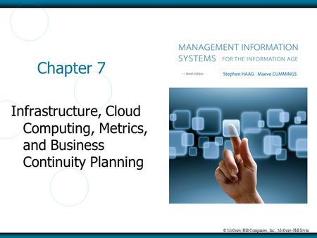 Chapter 7 Infrastructure, Cloud Computing, Metrics, and Business Continuity Planning.