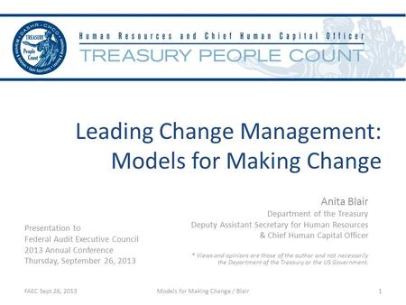 Leading Change Management: Models for Making Change