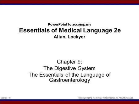 The Essentials of the Language of Gastroenterology