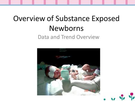 Overview of Substance Exposed Newborns Data and Trend Overview.