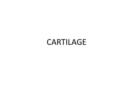 CARTILAGE. Cartilage is a form of connective tissue composed of cells called chondrocytes and a highly specialized extracellular matrix. Types of CARTILAGE: