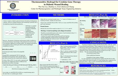 Thermosensitive Hydrogel for Cytokine Gene Therapy in Diabetic Wound Healing *Pui-Yan Lee, Zhenhua Li, Erin Cobain,Leaf Huang Center for Pharmacogenetics.