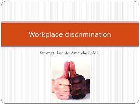 Workplace discrimination