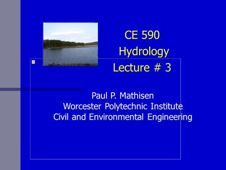 Worcester Polytechnic Institute Civil and Environmental Engineering