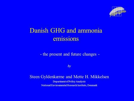 Danish GHG and ammonia emissions