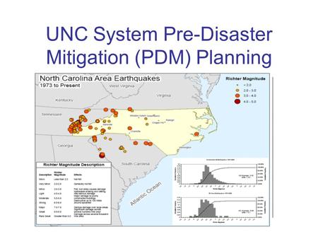 UNC System Pre-Disaster Mitigation (PDM) Planning.
