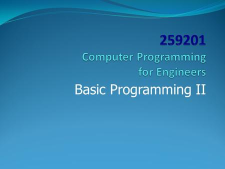 Basic Programming II. Outline Standard Deviation Function (SD) Complex Guessing Game.