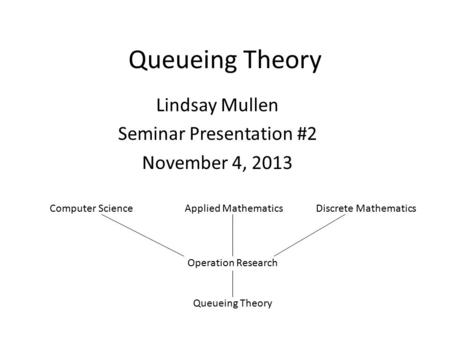 Lindsay Mullen Seminar Presentation #2 November 4, 2013