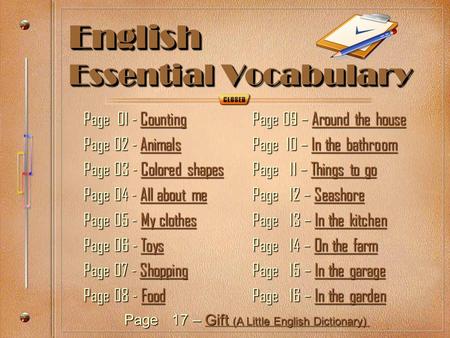 English Essential Vocabulary
