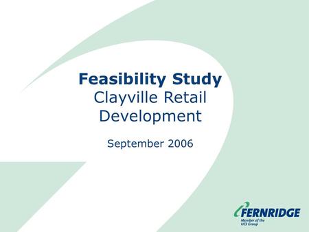 Feasibility Study Clayville Retail Development September 2006.
