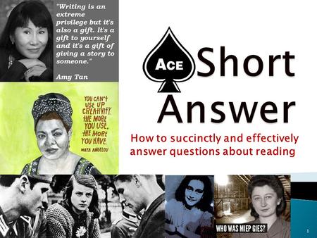 How to succinctly and effectively answer questions about reading