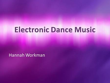 Hannah Workman Set of percussive electronic beats, measured in beats per minute (BPM), in which the artist creates a synchronized segue to progress to.