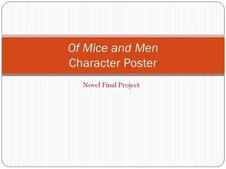 Of Mice and Men Character Poster