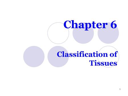 Classification of Tissues