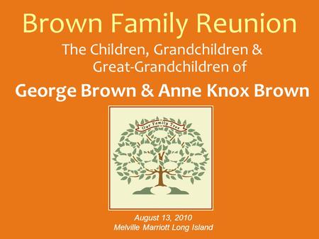 George Brown & Anne Knox Brown