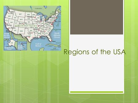 Regions of the USA.