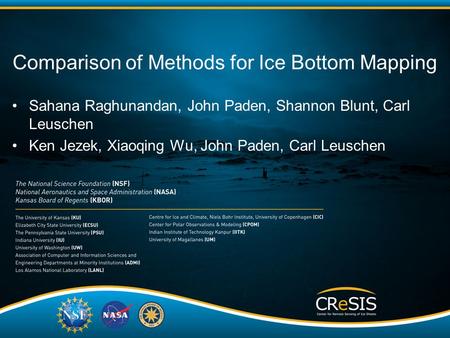 Comparison of Methods for Ice Bottom Mapping