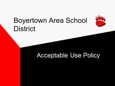 Boyertown Area School District Acceptable Use Policy.