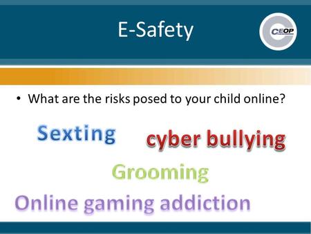 E-Safety What are the risks posed to your child online?