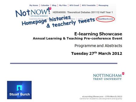 Stuart Burch Not Homepage histories ! & teacherly tweets.