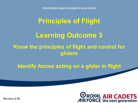 Principles of Flight Learning Outcome 3