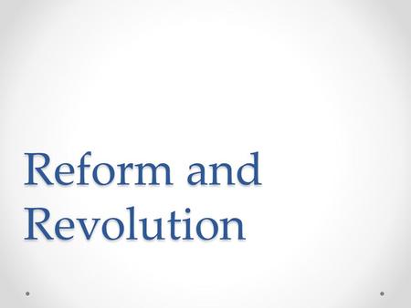 Reform and Revolution. Problems in 19 th Century Europe Social Problems associated with industrialization o Working conditions o Child Labor Lack of political.