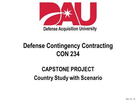 Defense Contingency Contracting CON 234